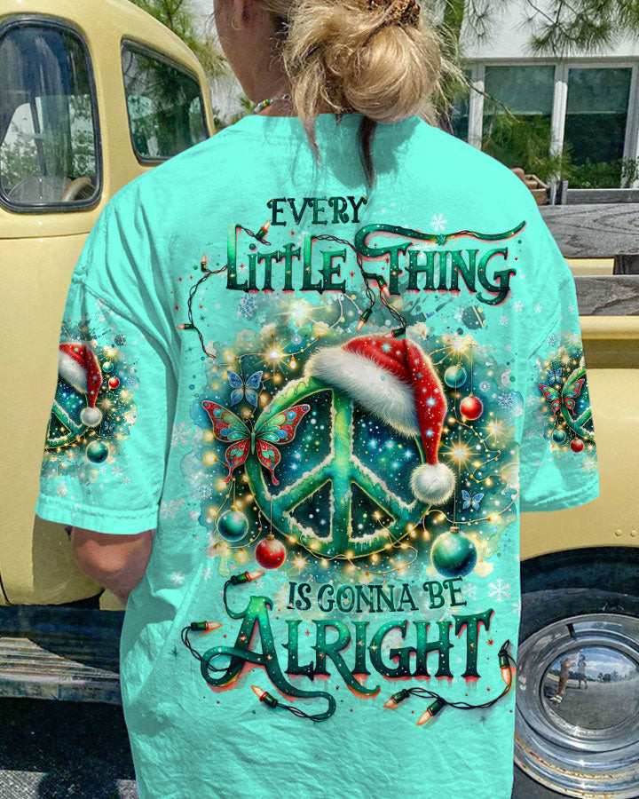Peace Symbol Every Little Thing Christmas T-Shirt Sparkle Xmas Apparel Winter Gifts For Her