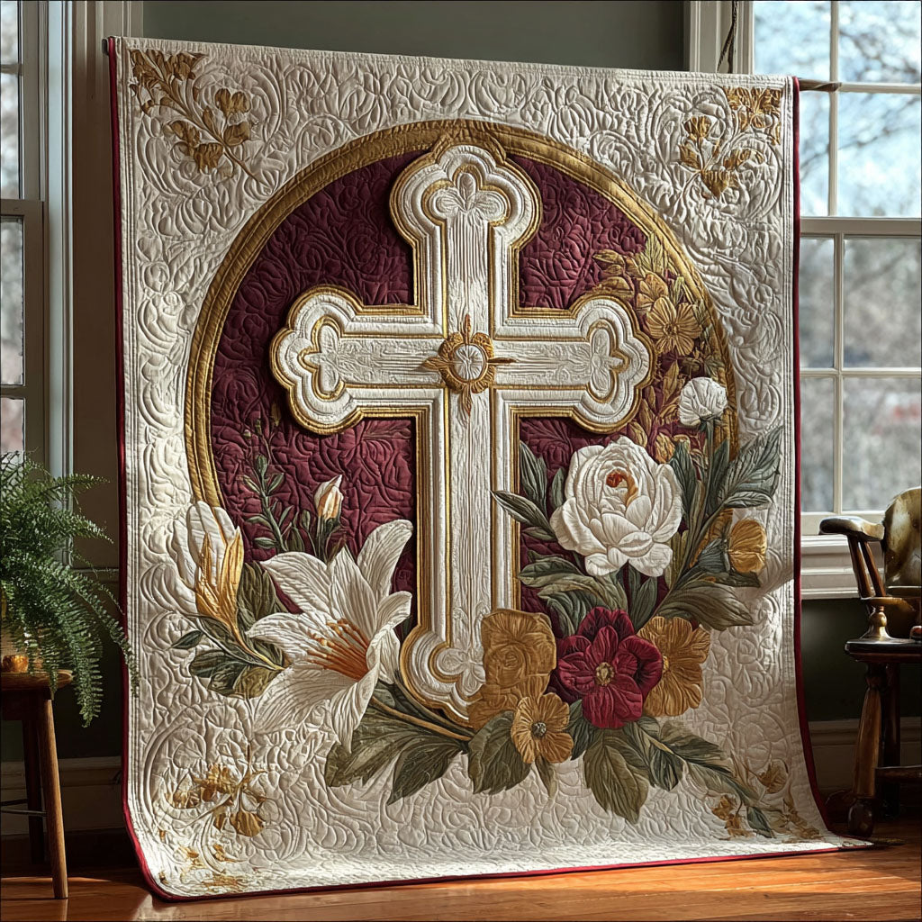 Peaceful Garden Quilted Blanket Best Throw Blanket Unicorn Birthday Gift Ideas