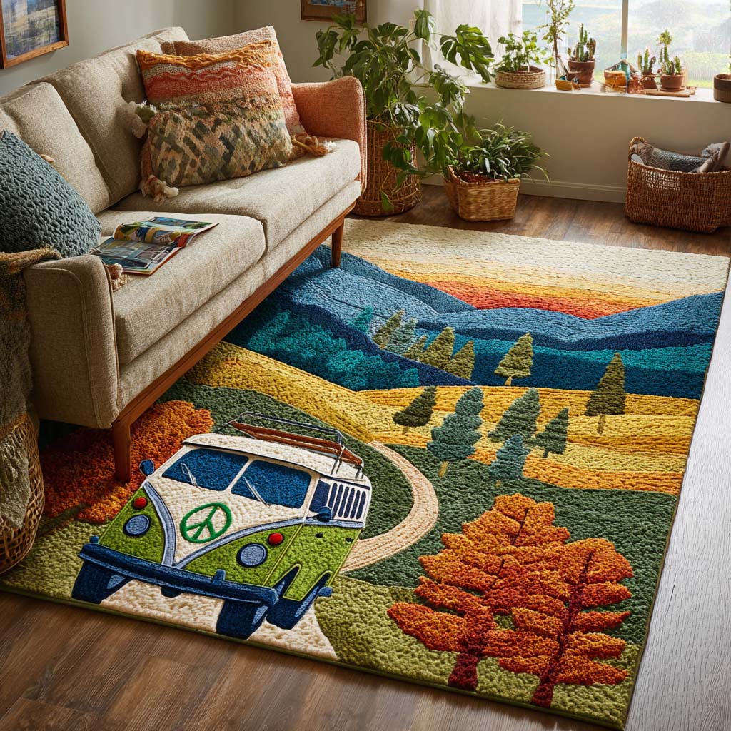 Peaceful Hills Area Rug  Indoor Outdoor Carpet Xmas Gifts For Aunts And Uncles