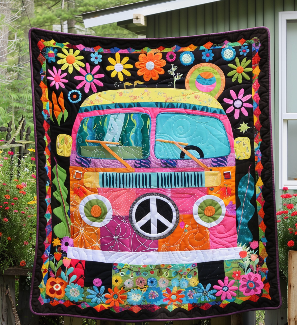 Peaceful Journey Quilted Blanket Gifts For Camping Lovers