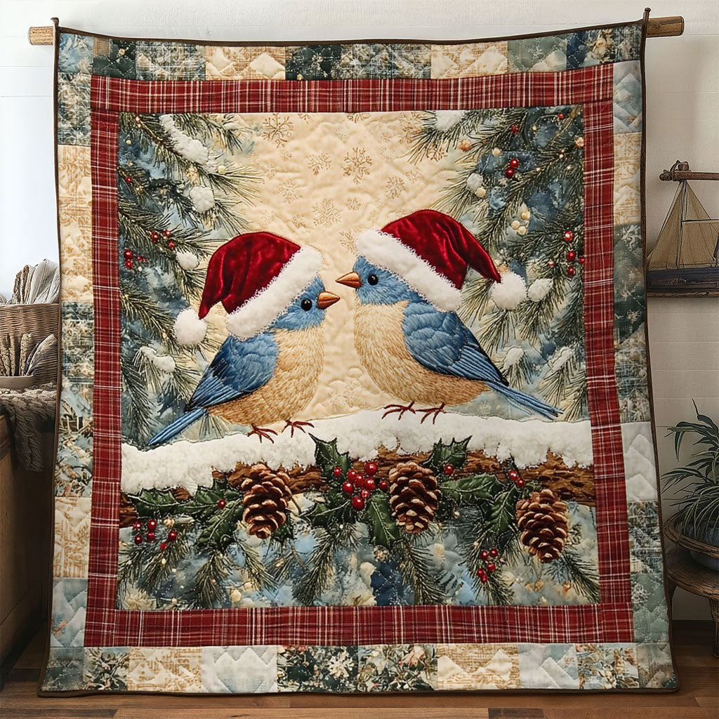 Peaceful Pair Bluebird Quilt Thoughtful Quilt Blanket Gift for Loved Ones