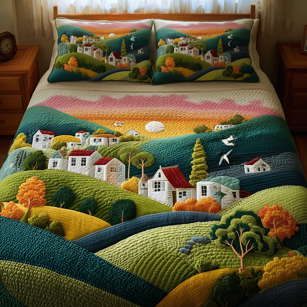 Peaceful Pastures Quilted Bedding Set Cute Room Decor Christmas Presents For Relatives