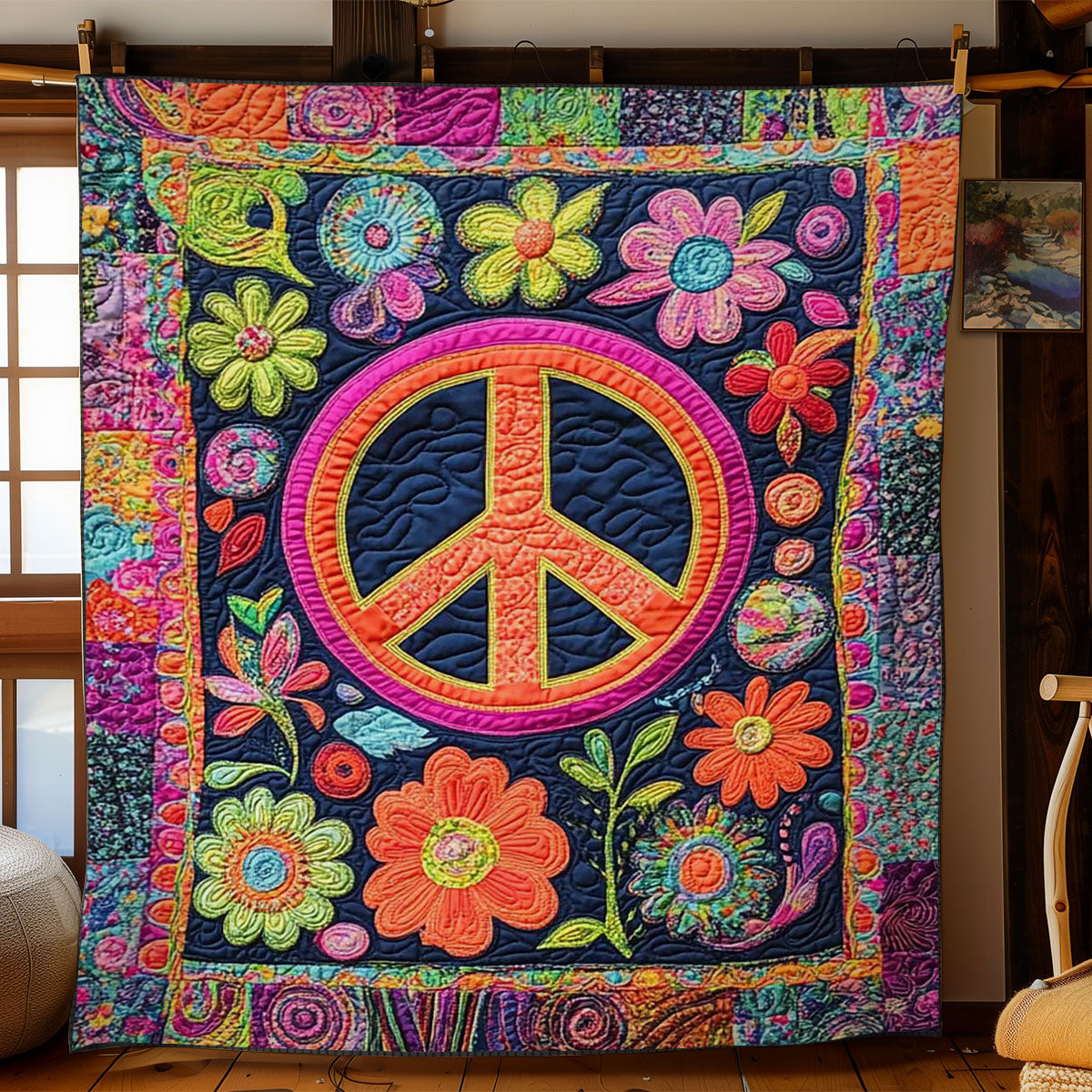 Peaceful Petals Quilt Blanket Winter Blanket Mom And Daughter Gifts