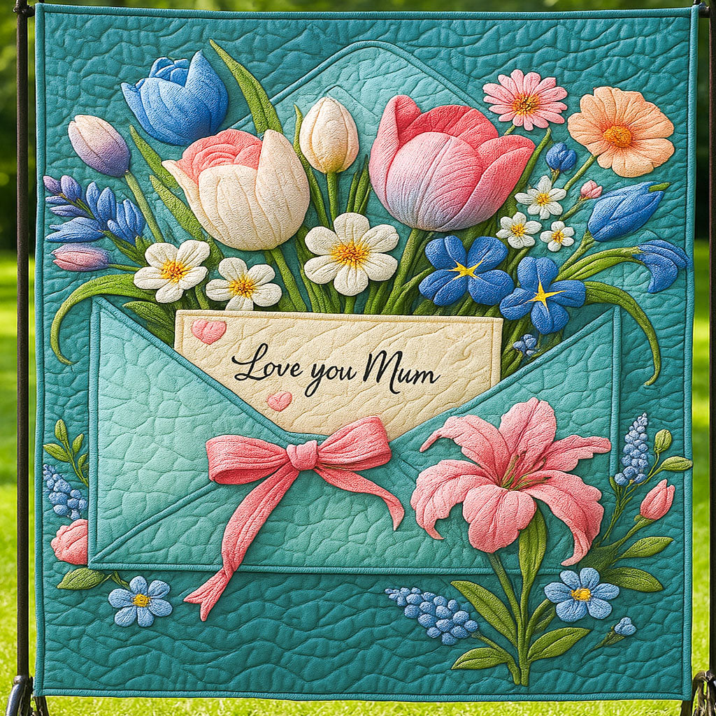 Peaceful Petals Quilted Blanket Bed Room Decor Best Christmas Gifts For Mom