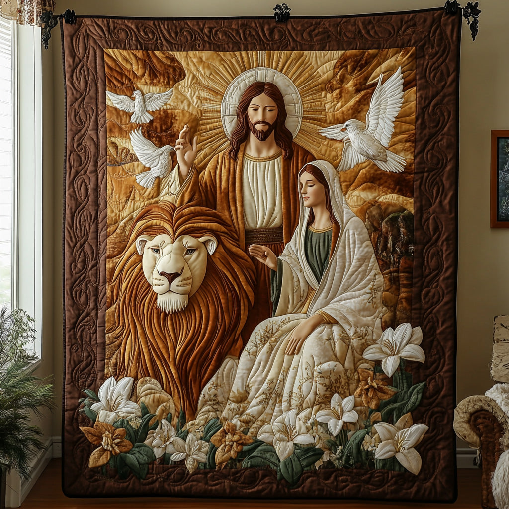 Peaceful Presence Quilted Blanket Cute Throw Blanket Gifts For Crow Lovers