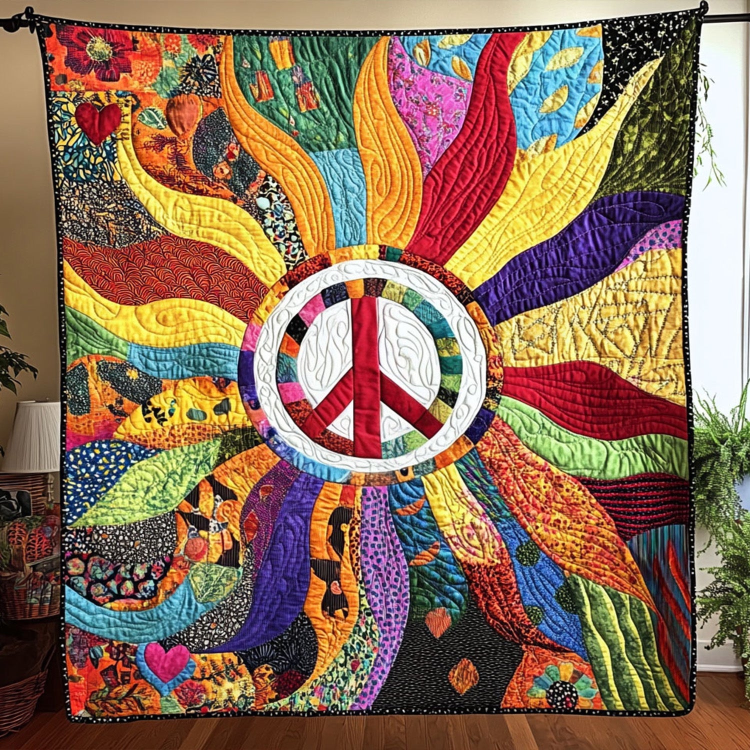 Peaceful Spirit Quilted Blanket Xmas Holiday House Warming Gifts For Women