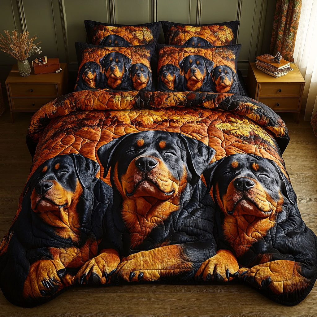 Peaceful Trio Quilted Bedding Set Lightweight Duvet Cover Set for Year-Round Comfort