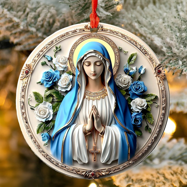 Peaceful Virgin Mary Roses Ornament Tree Decor Xmas Gift Ideas For Mother In Law