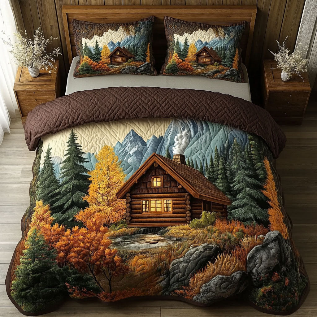 Peaceful Waterscape Quilted Bedding Set Cute Room Decor Christmas Presents