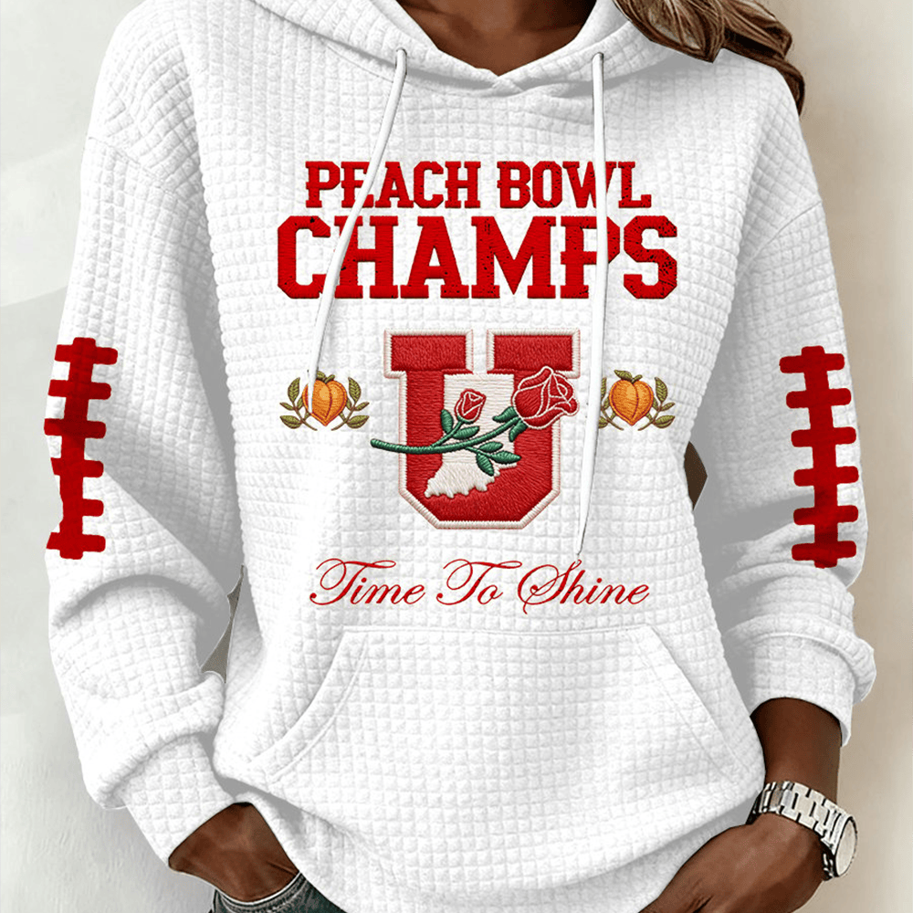 Peach Bowl Champions Hoodie Indiana Hoosiers Clothing Line Game Day Merch Gift For Girl