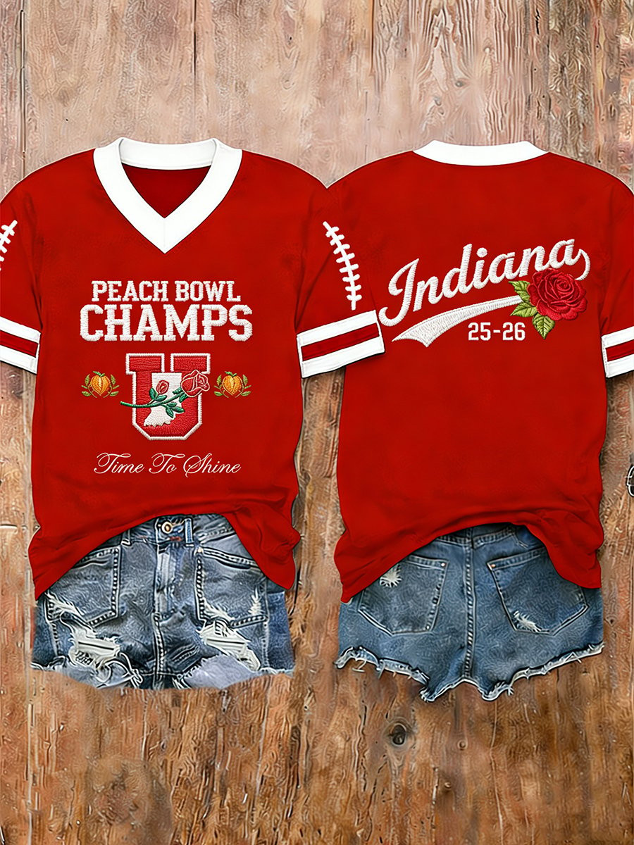 Peach Bowl Champs Indiana Hoosiers Jersey Indiana Hoosiers Clothes Gift For Her