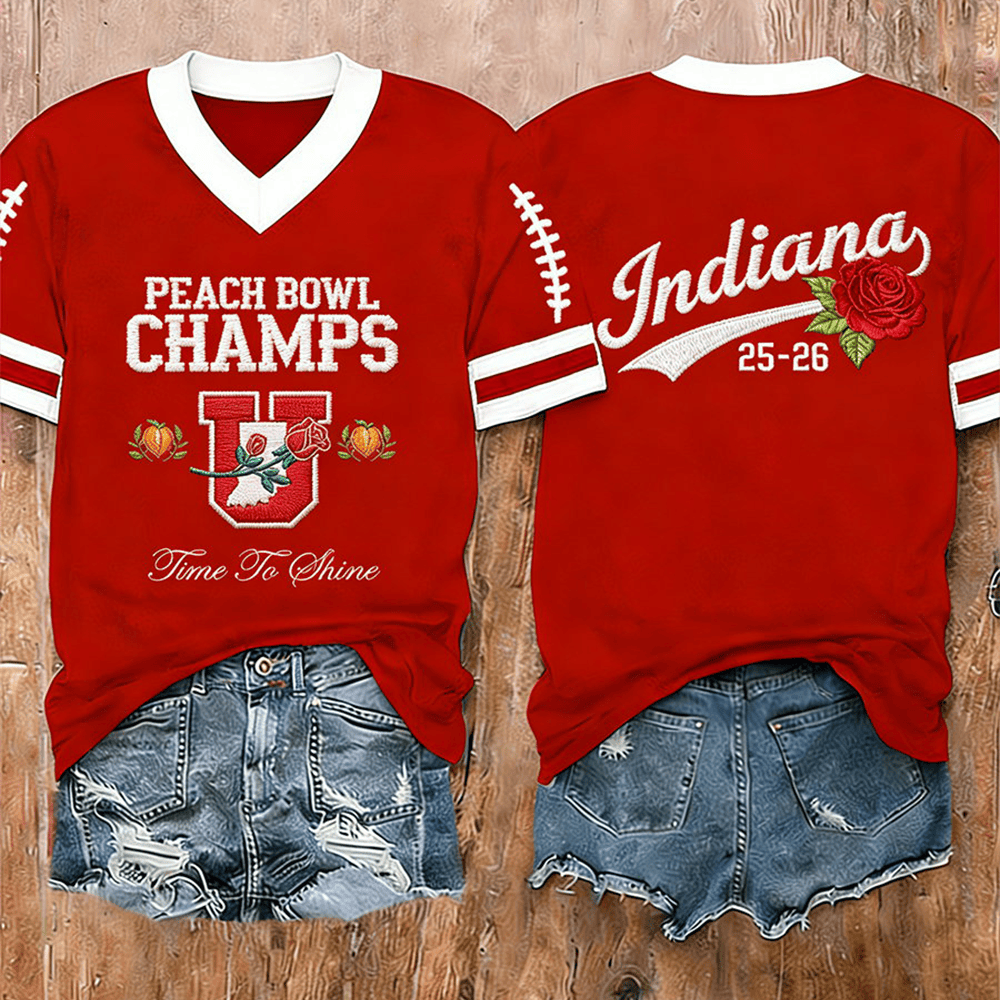 Peach Bowl Champs IU Jersey Indiana Hoosiers Clothing Line Gift For Her