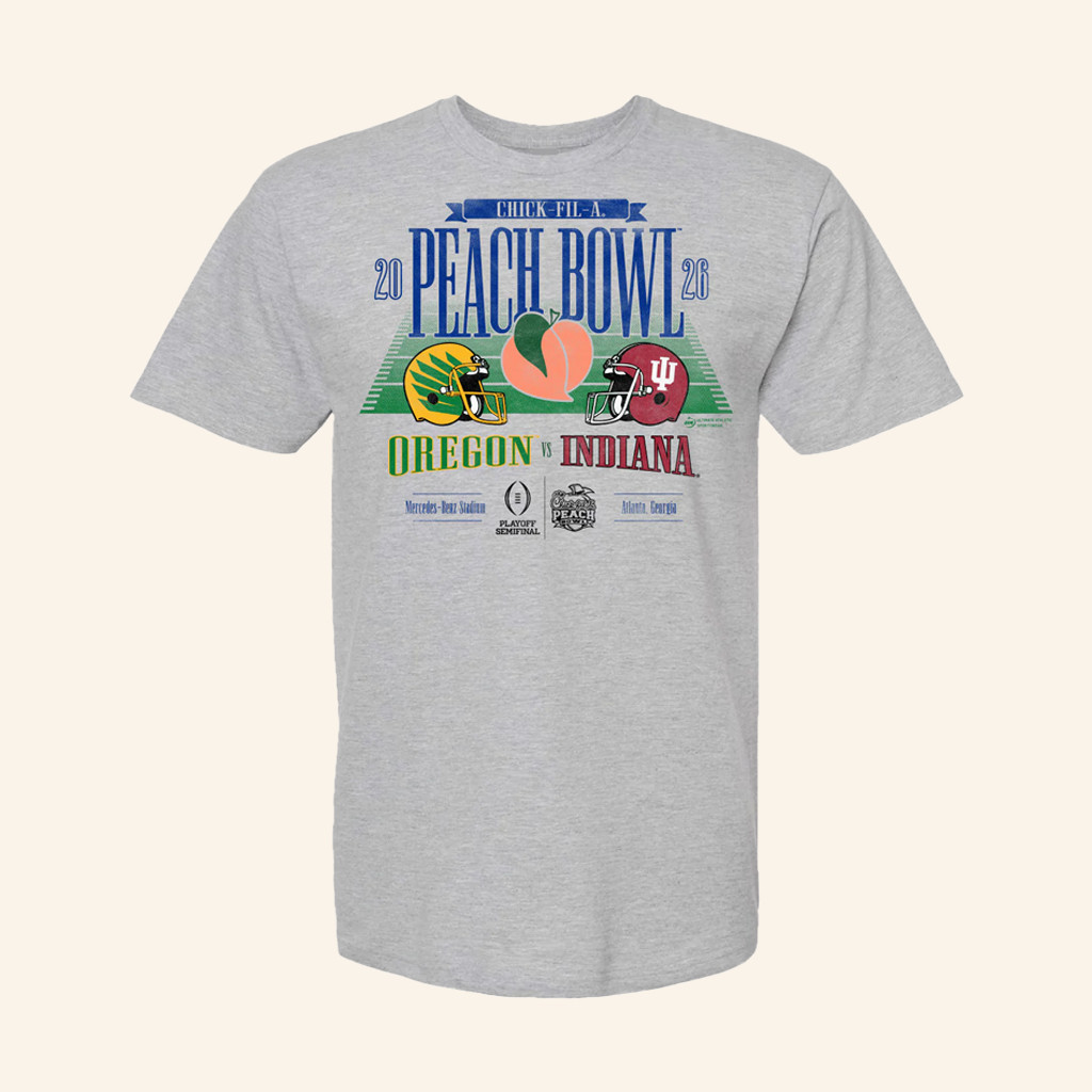 Peach Bowl Merch 2026 Chick Fil A Peach Bowl 2 Team Oregon Vs Indiana Shirt Football Fan Gifts Peach Bowl Merch 2026 Chick Fil A Peach Bowl 2 Team Oregon Vs Indiana Shirt Football Fan Gifts