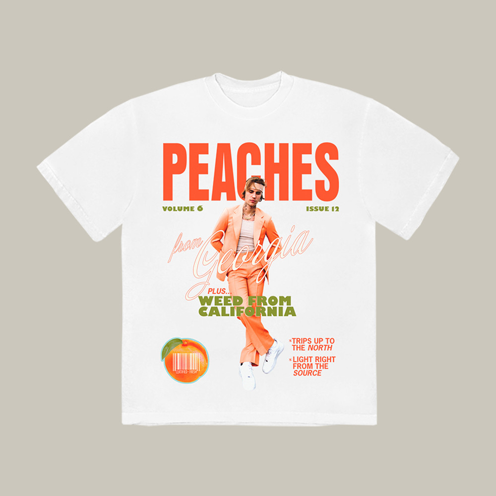 Peaches Justin Bieber T-Shirt Justin Bieber Coachella 2026 Clothes Present For Huge Fans