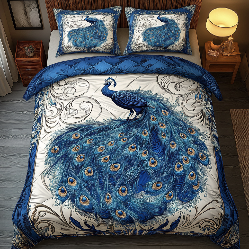 Peacock Pride Quilted Bedding Set Bed Decor Ideas Awesome Peacock Gift Ideas