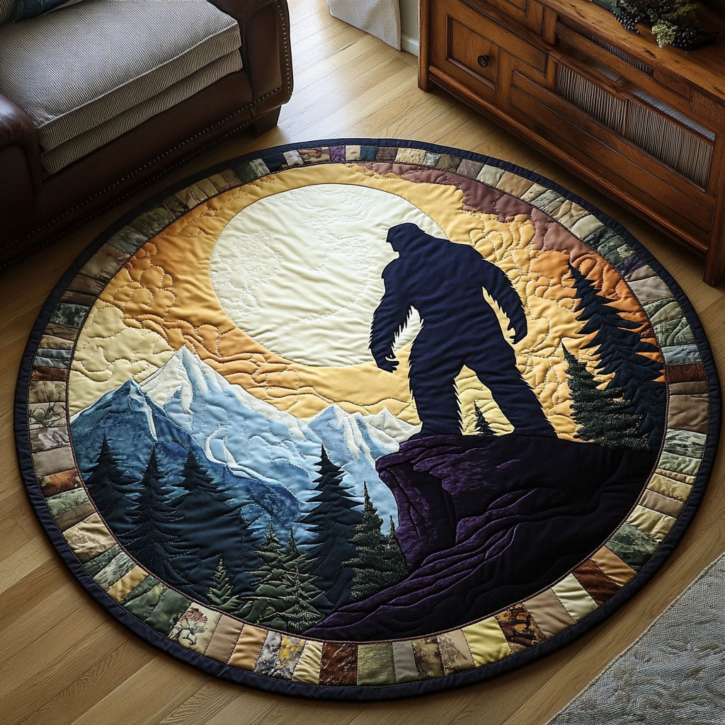 Peak Shadow Quilted Round Mat Outdoor Entryway Decor Tree Skirt For Christmas Tree