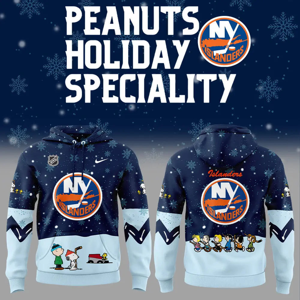 Peanuts Characters X New York Islanders Hoodie Gifts For Hockey Fans