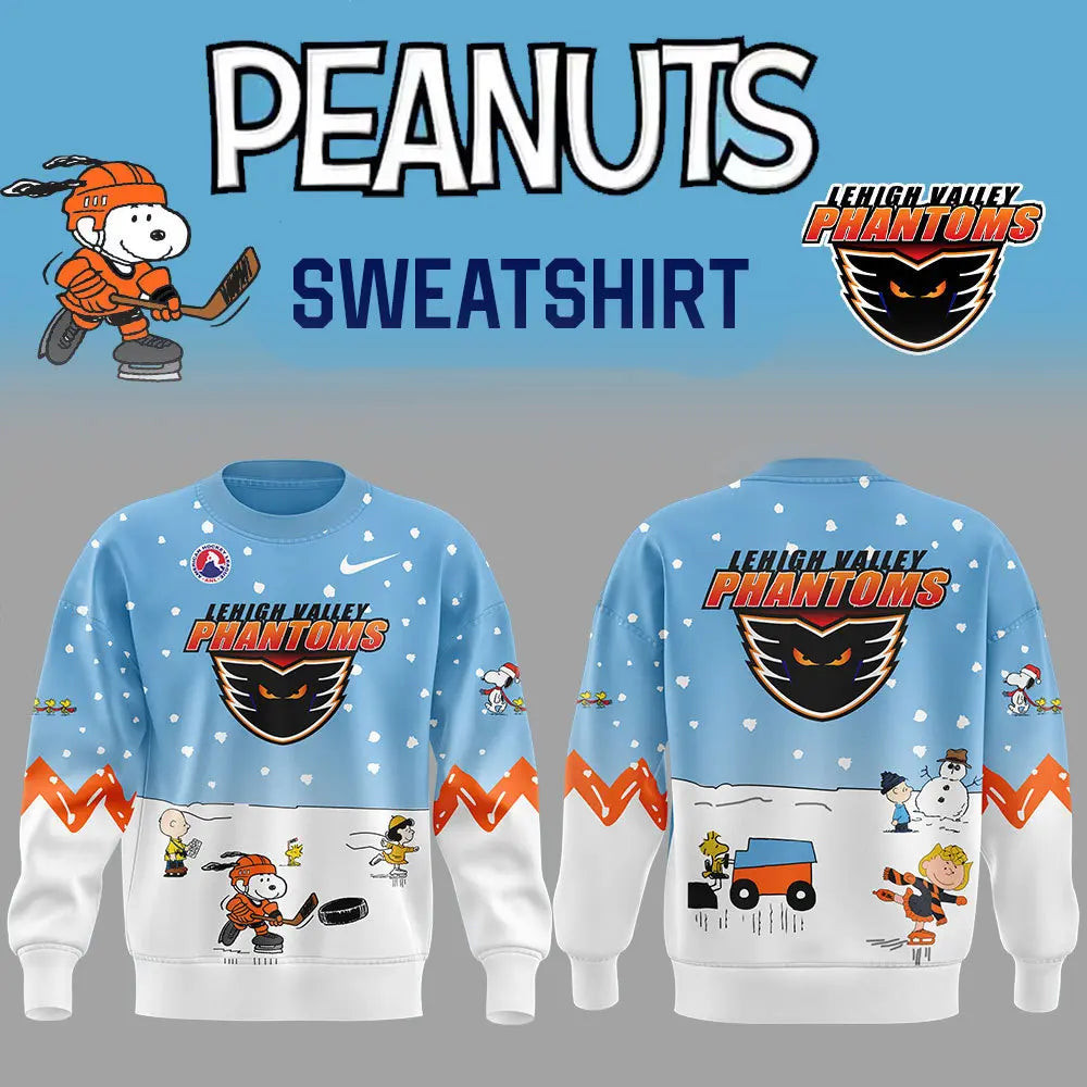 Peanuts Hockey Lehigh Valley Phantoms Sweatshirt Gifts For Ice Hockey Fans