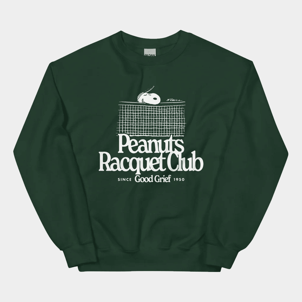 Peanuts Merch Peanuts Racquet Club Crewneck Sweatshirt Gifts For Best Friends