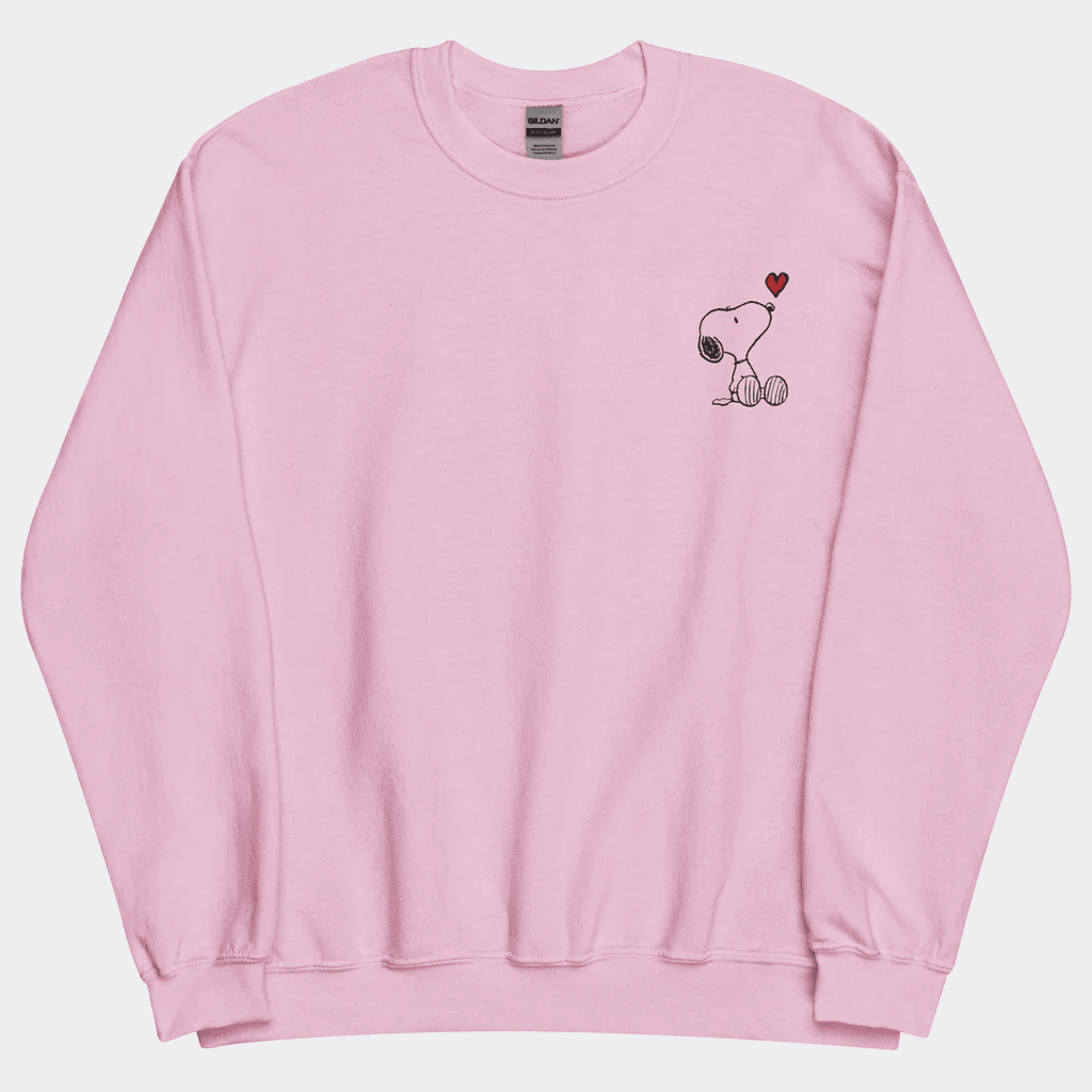 Peanuts Merch Snoopy Heart Sweatshirt Gifts For Besties
