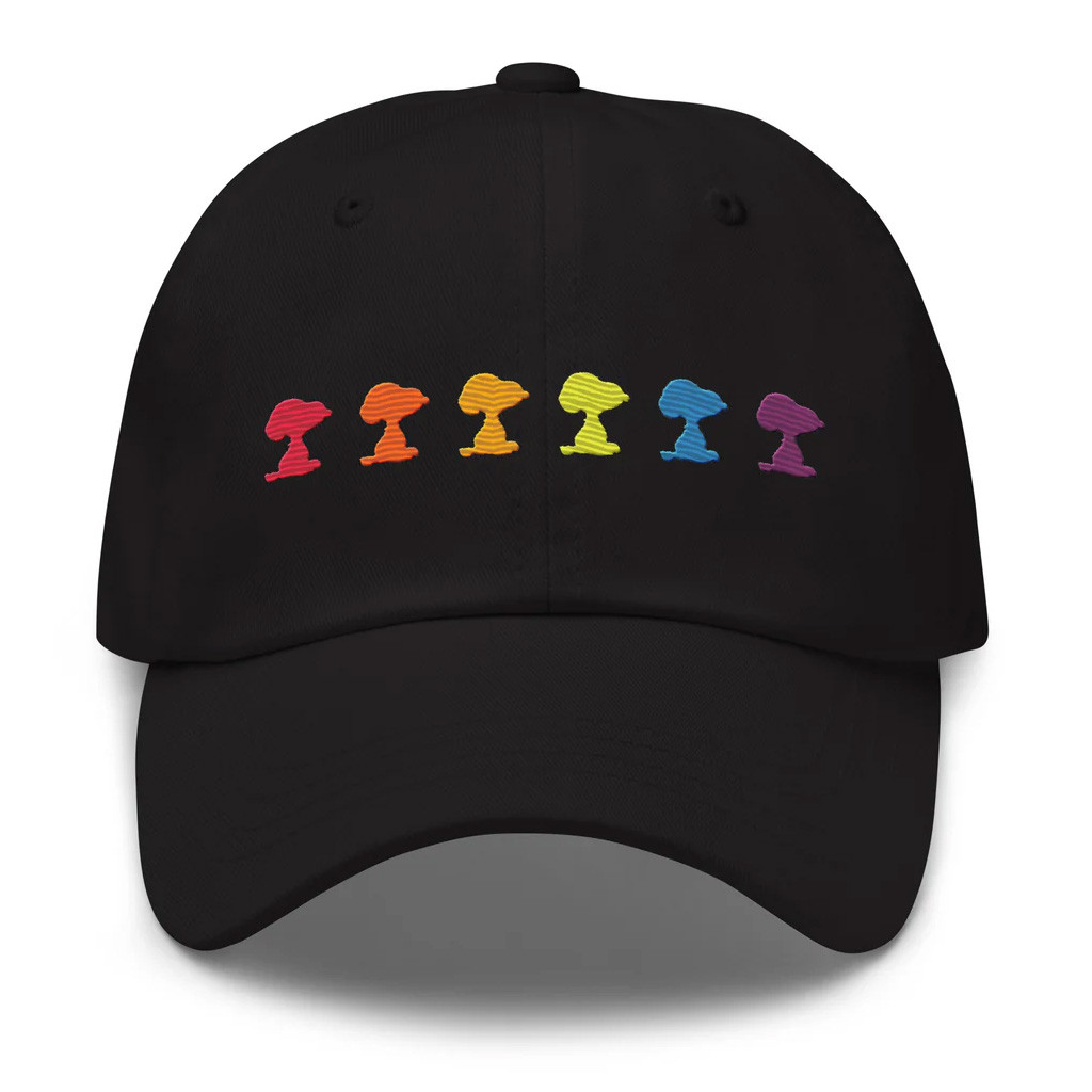 Peanuts Merch Snoopy Rainbow Embroidered Hat Birthday Gift For Her