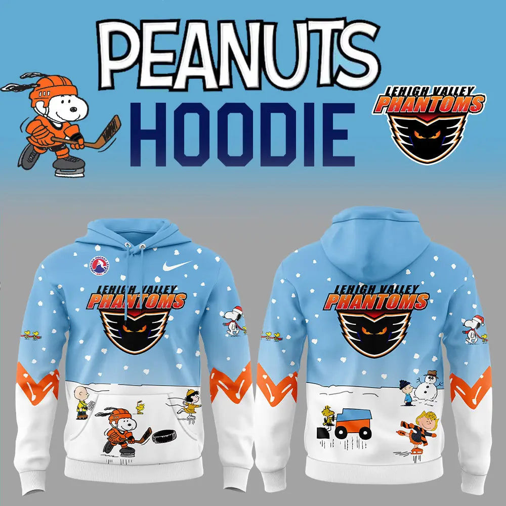 Peanuts Snoopy Lehigh Valley Phantoms Hoodie Gifts For Ice Hockey Fans