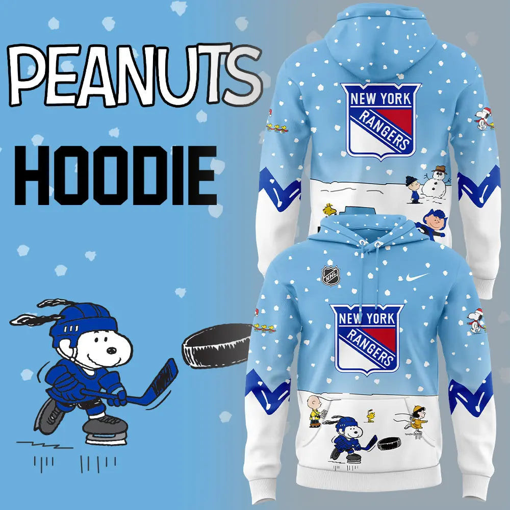 Peanuts Snoopy X New York Rangers Hoodie Presents For Hockey Lovers