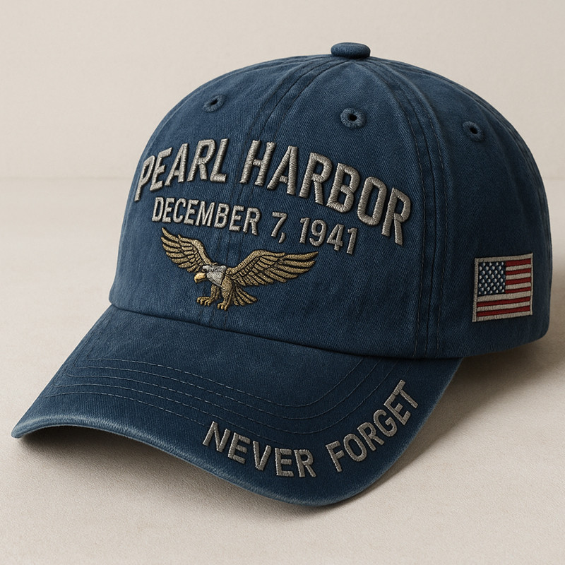 Pearl Harbor December 7 1941 Hat Never Forget American Flag Hat Veteran Tribute Gifts