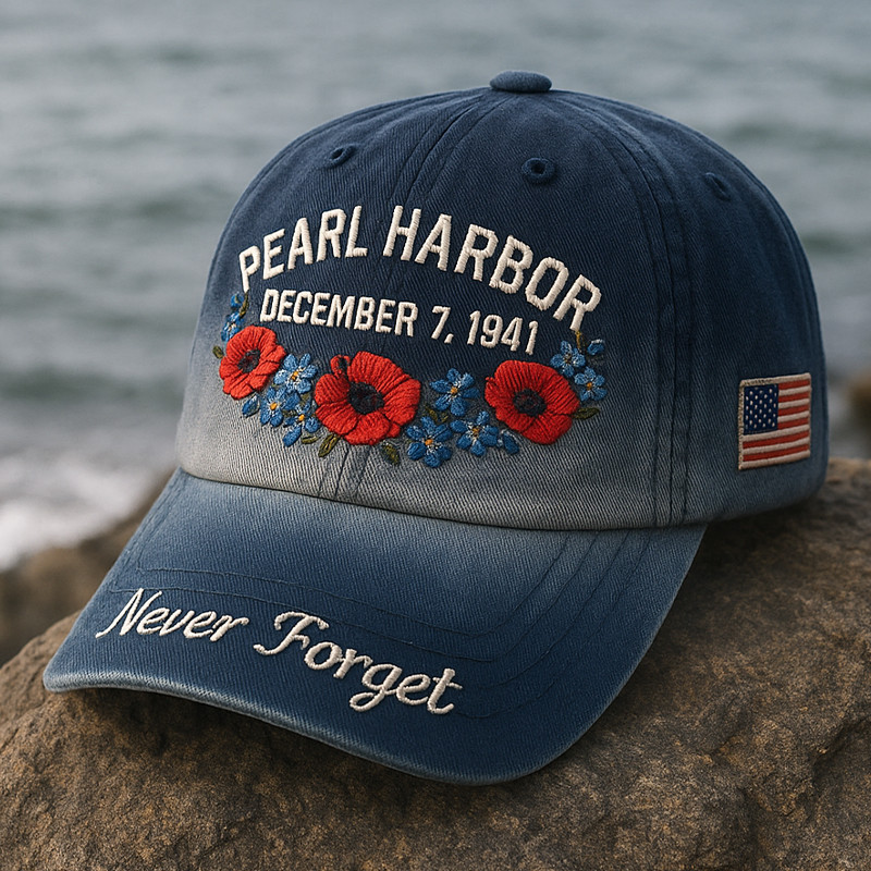 Pearl Harbor Hero Commemorative Hat Never Forgot American Flag Cap Unique Gift Ideas
