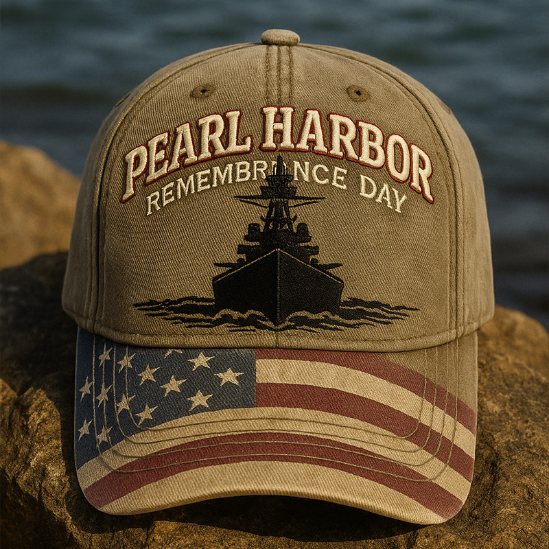 Pearl Harbor Veteran Hat Remembrance Day American Flag Hat Tribute Presents