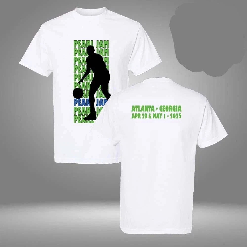 Pearl Jam Atlanta 2025 Inspired Tour T-Shirt Mookie Fanmade Popup Style Tee