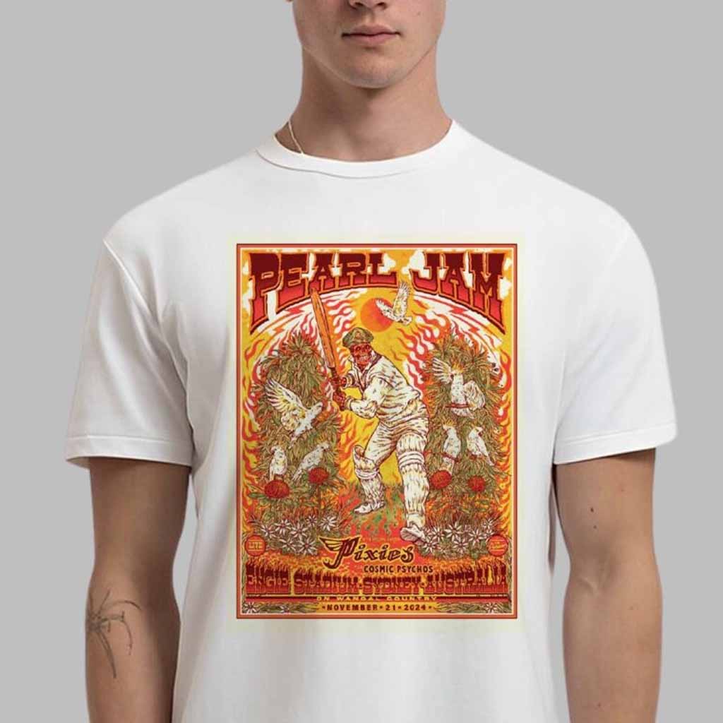 Pearl Jam Merch Event Poster For Show Sydney 2024 Shirt Presents For Music Lovers Pearl Jam Merch Event Poster For Show Sydney 2024 Shirt Presents For Music Lovers