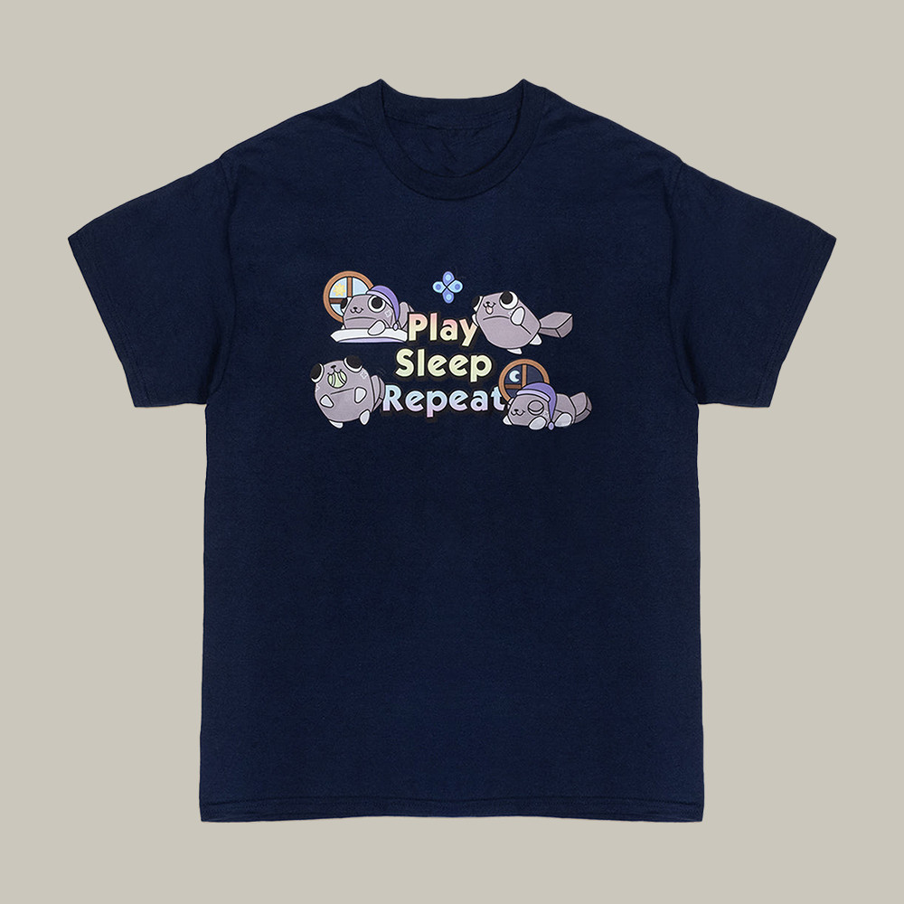 Pebble Play Sleep Repeat T-Shirt Dandy's World Merch Best Gift For Horror Game Player