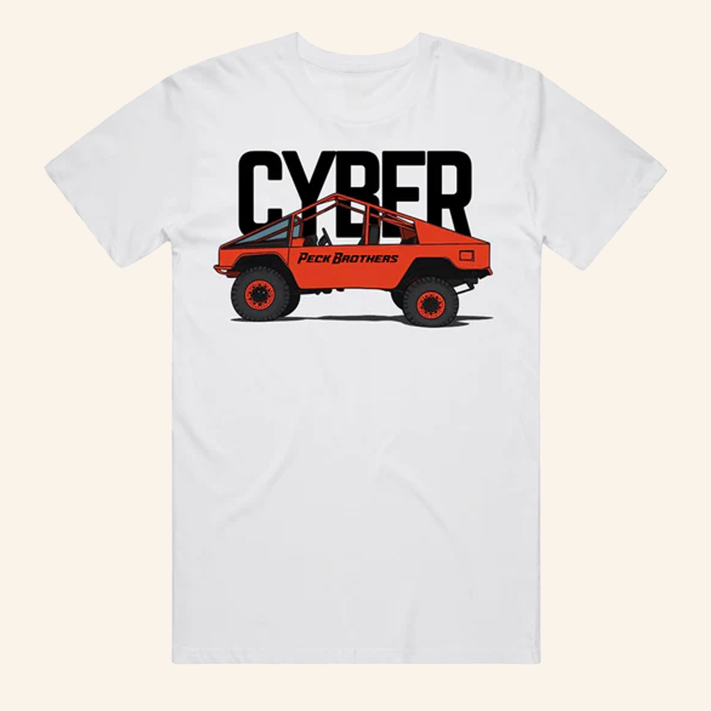 Peck Brothers Merch Cyber White T-Shirt Unique Christmas Gifts For Men Peck Brothers Merch Cyber White T-Shirt Unique Christmas Gifts For Men