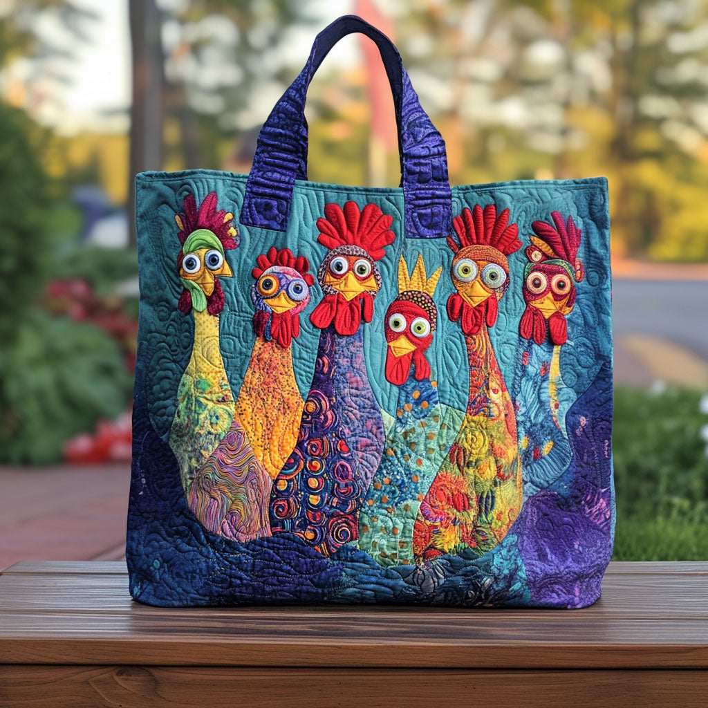 Pecking Paradise Quilted Tote Bag Christmas Gifts For The Farmer