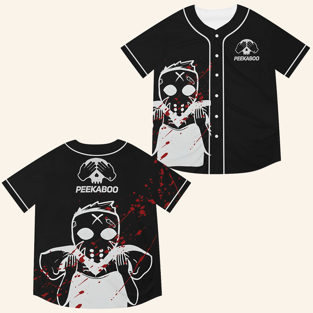 Peekaboo Baseball Jersey Ultra EDM EDC Jersey Peekaboo Merch Christmas Gifts For Him