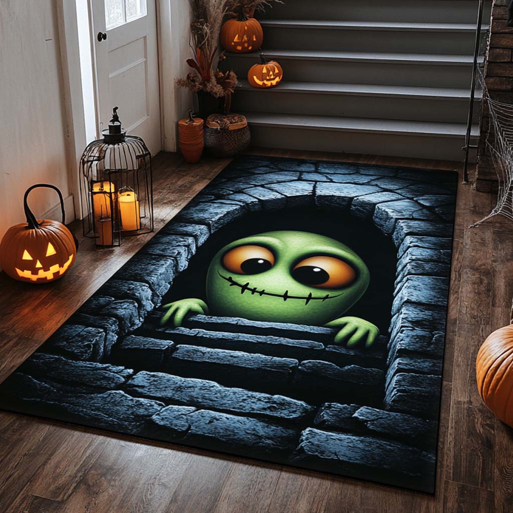 Peekaboo Ghoul Area Rug Indoor Outdoor Carpet Xmas Gifts For Aunts And Uncles
