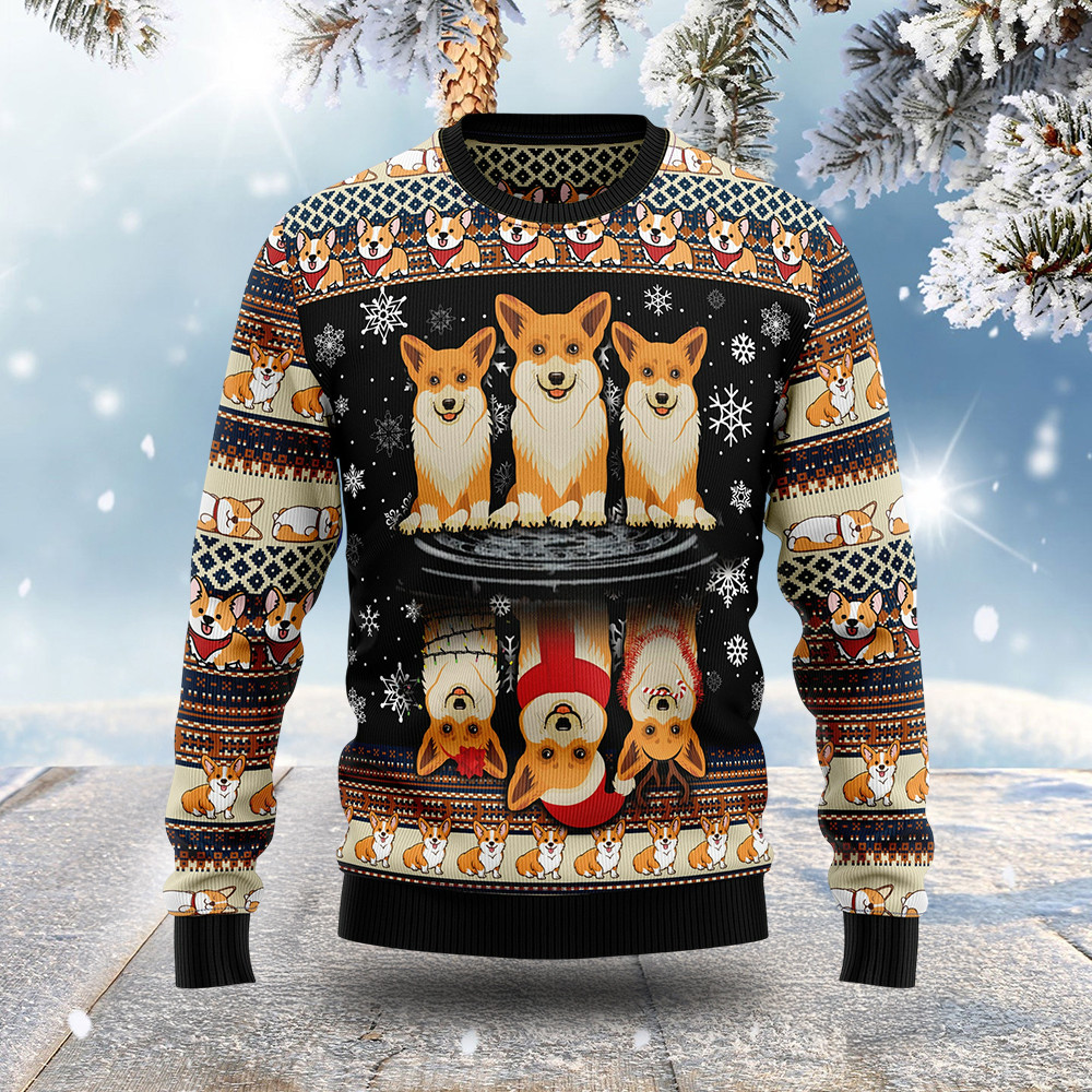 Pembroke Welsh Corgi Funny Ugly Xmas Sweaters Merry Xmas Clothes Gifts For Corgi Lovers