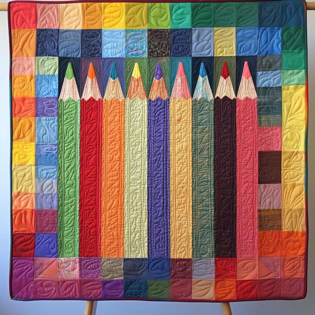 Pencil Patch Quilted Blanket Cozy Home Bedding Back To School Gifts For Teachers