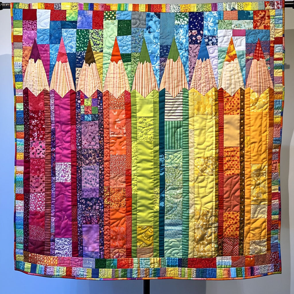 Pencil Perfect Quilted Blanket Xmas Holiday Back To School Gifts For Students