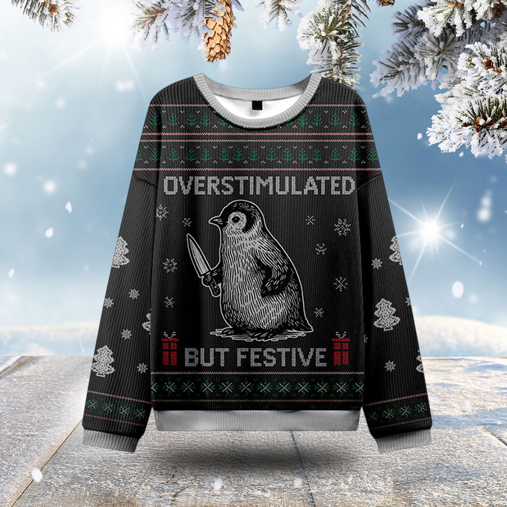 Penguin Christmas Ugly Sweater Animal Themed Funny Holiday Outfits Best Christmas Gifts