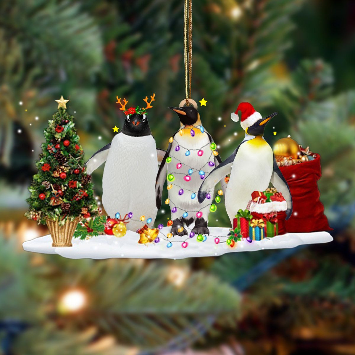 Penguin Family Of 3 Ornament Cute Funny Christmas Ornaments Gifts For 2024