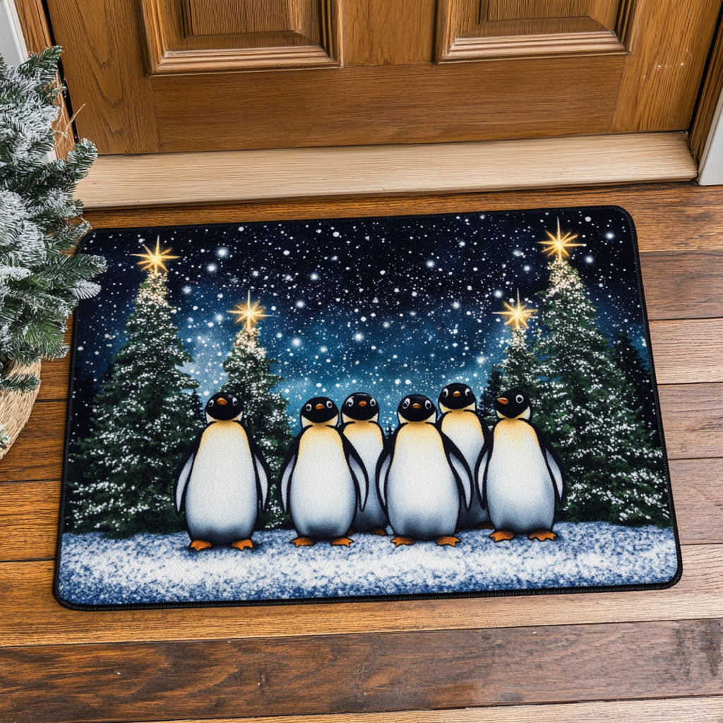Penguin Forest Doormat Perfect Gift For Friends and Family on Christmas Day