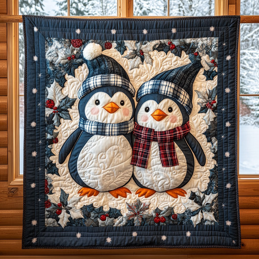Penguin Glow Quilted Blanket Queen Size Blanket Graduation Gifts For Daughter