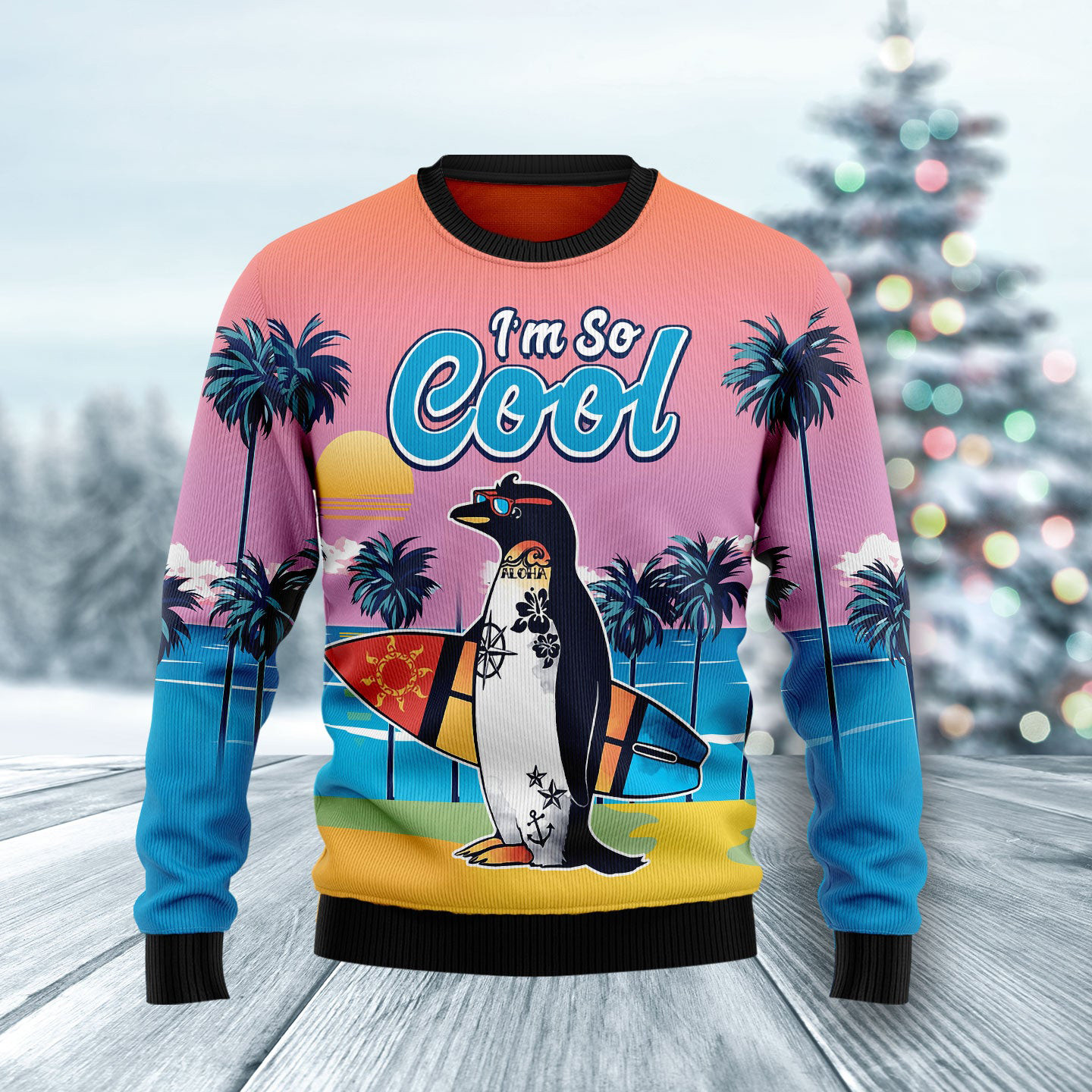 Penguin Im So Cool Ugly Christmas Sweater Winter Apparel Christmas Gifts For Him