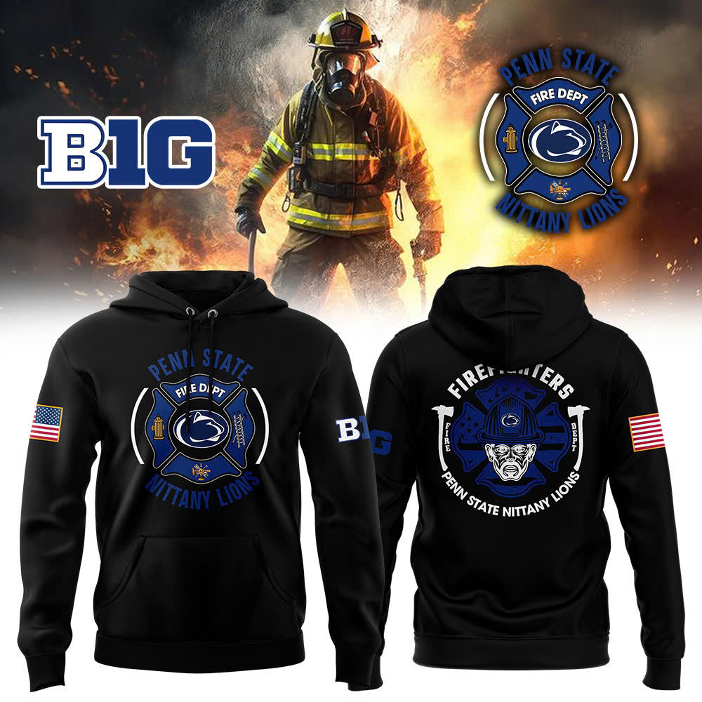 Penn State Nittany Firefighter Appreciation NCAA Hoodie Football Themed Gifts