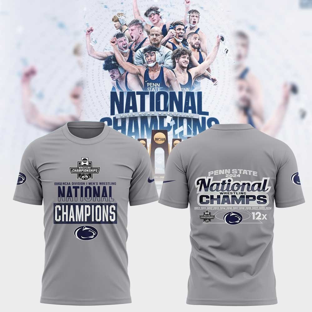 Penn State Nittany Lions 2025 NCAA Wrestling National Champions T-Shirt Gifts For Him