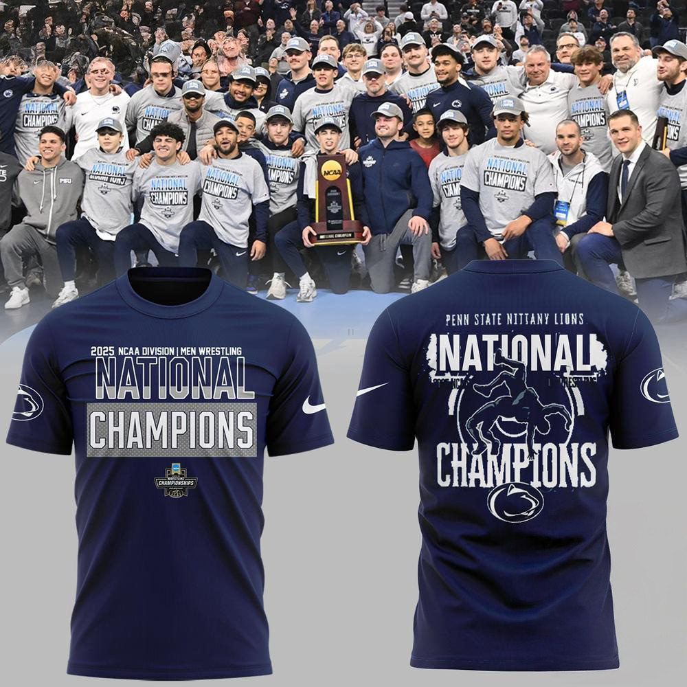 Penn State Nittany Lions NCAA Division Men's Wrestling National Champions Shirt Gift For Him