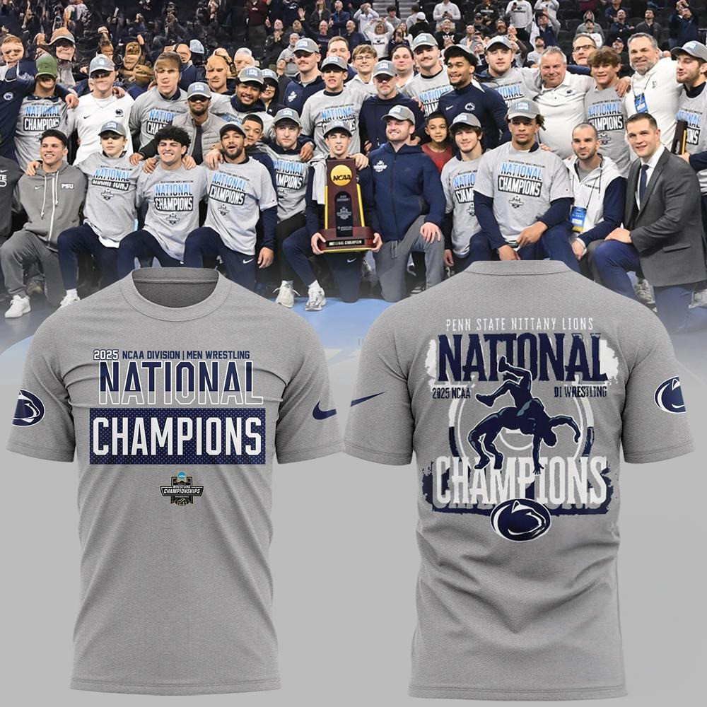 Penn State Nittany Lions NCAA Division Men's Wrestling National Champions Shirt Gifts For Dad