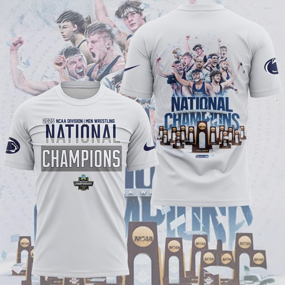 Penn State Nittany Lions NCAA Division Men's Wrestling National Champions Shirt Husband Gifts